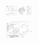 Exhaust System Diagram and Parts List for 20H237-0113-E9  Briggs and Stratton Engine